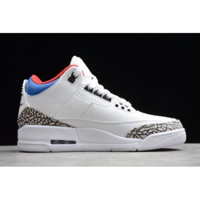 Nike Erkek Air Jordan 3 Retro Tinker Nrg Beyaz / Mavi / Kırmızı Basketbol Ayakkabısı Türkiye - 630QH